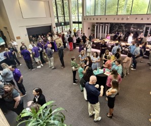 Faculty and staff welcome each other back at FSW Convocation 2026.
