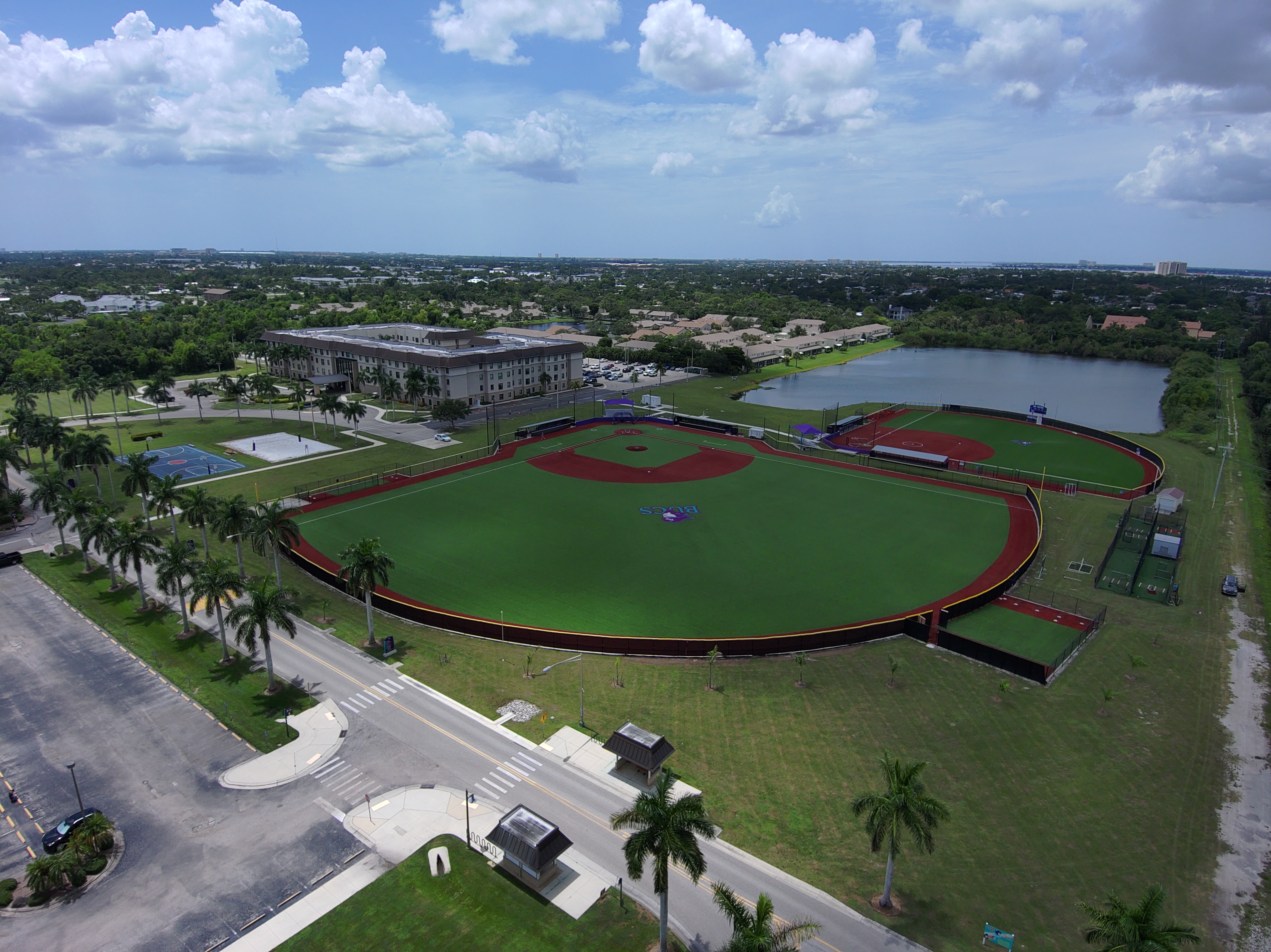 Aerial Shot of Softball/Baseball fields on 91�ֿ� Lee Campus