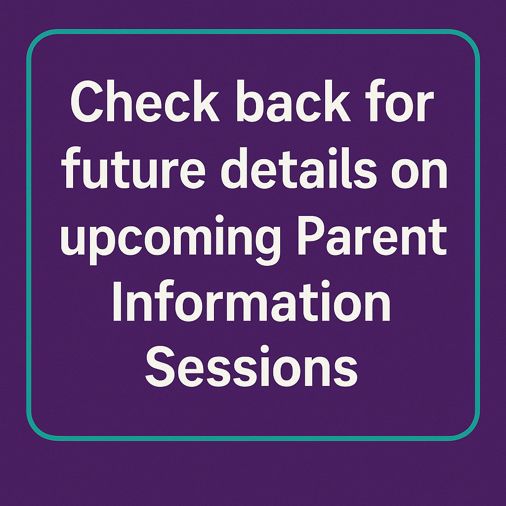 Check Back for Parent Sessions