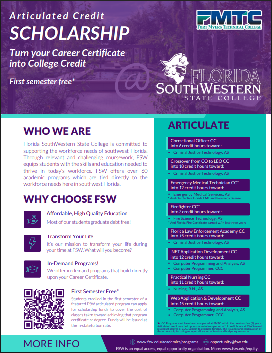 Articualted Credit Fort Myers Technical College