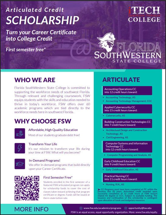 Articualted Credit Immokalee Technical College