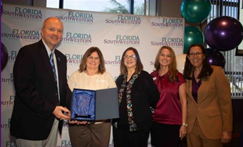 FSW President and Foundation staff present the award to Schulze Foundation