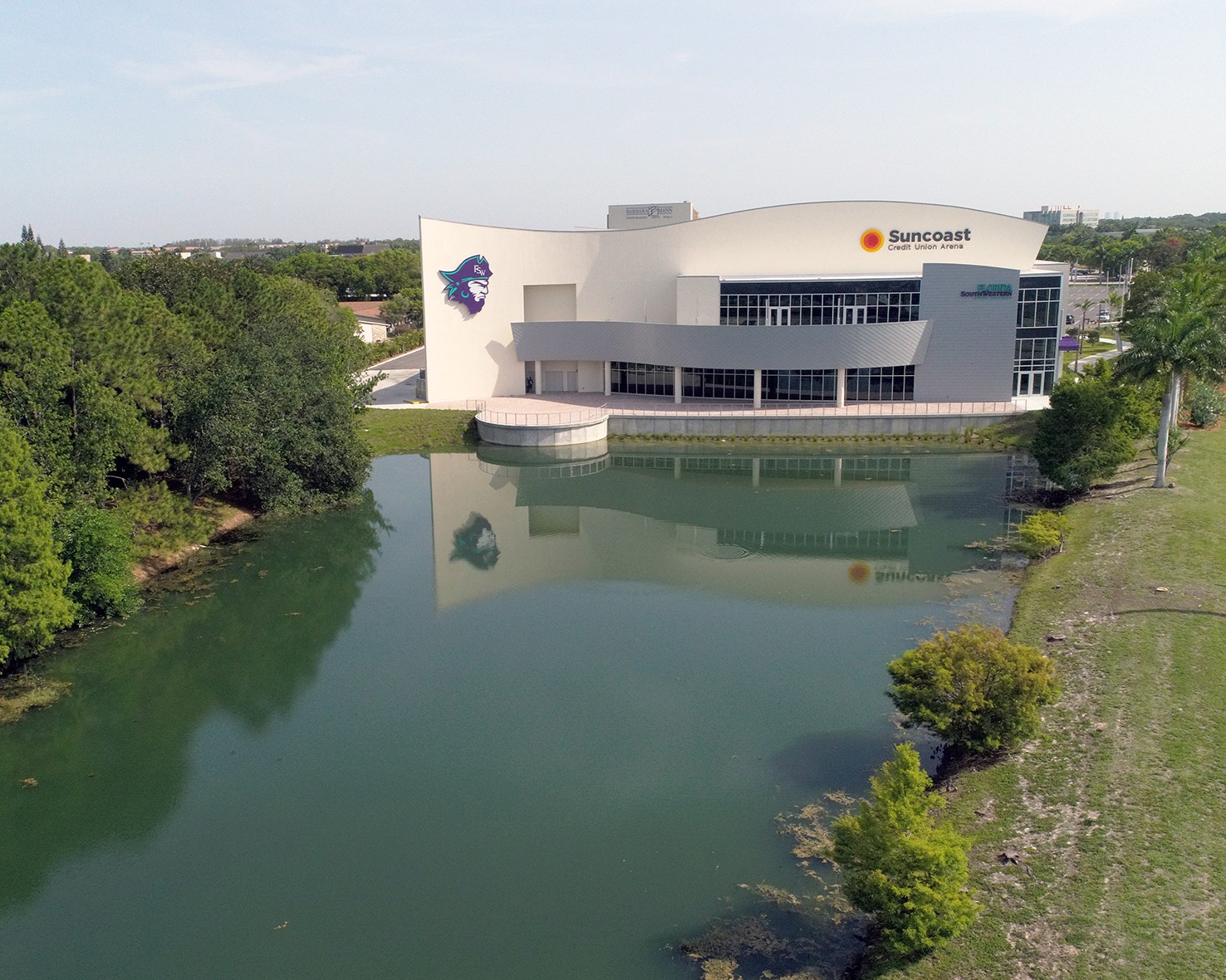 South Side Aerial view of SunCoast Credit Union Arena on 91�ֿ� Lee Campus