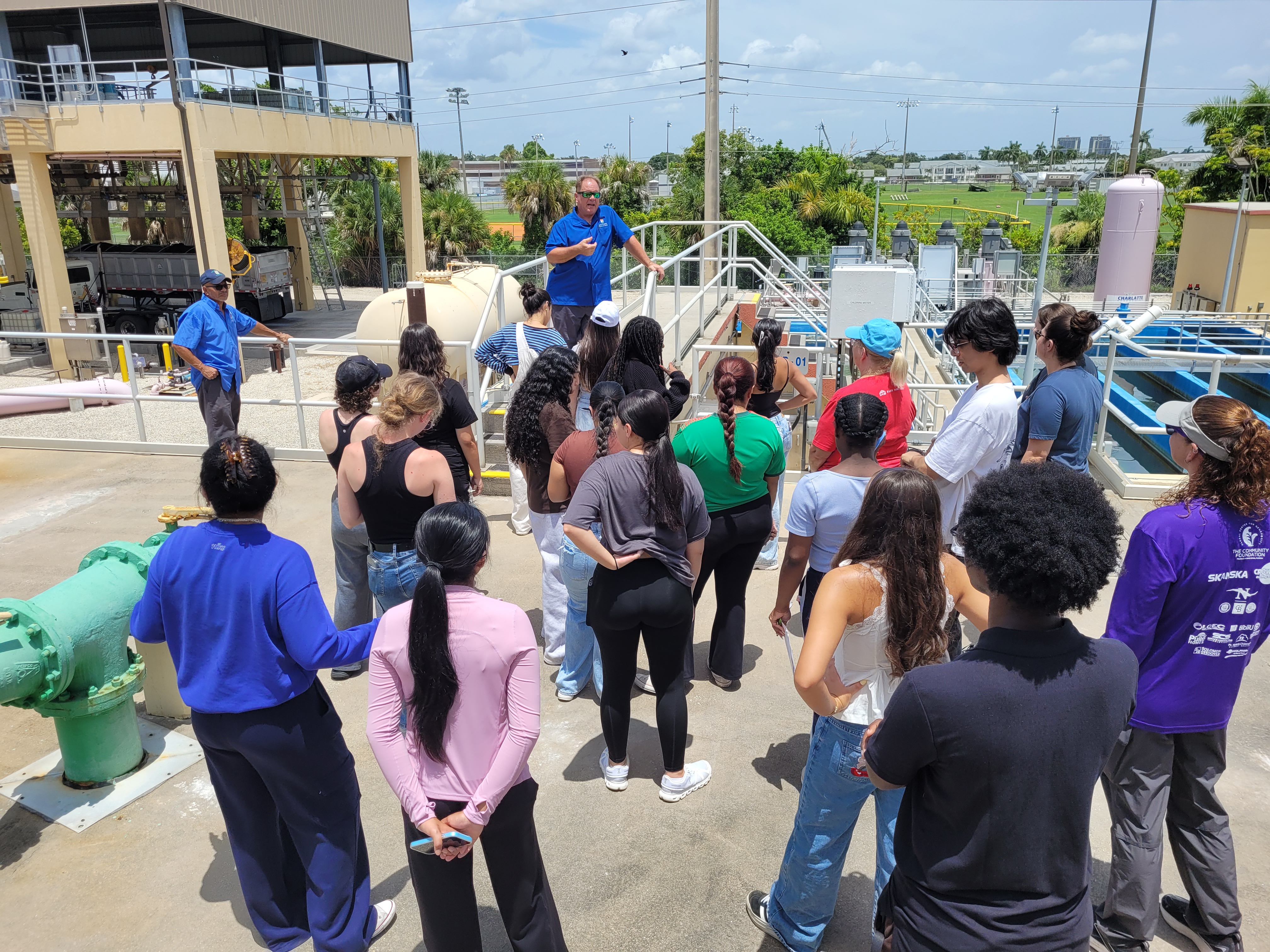FSW Microbiology students visit the Fiesta Village Advanced Wastewater Treatment Plant in Fort Myers.